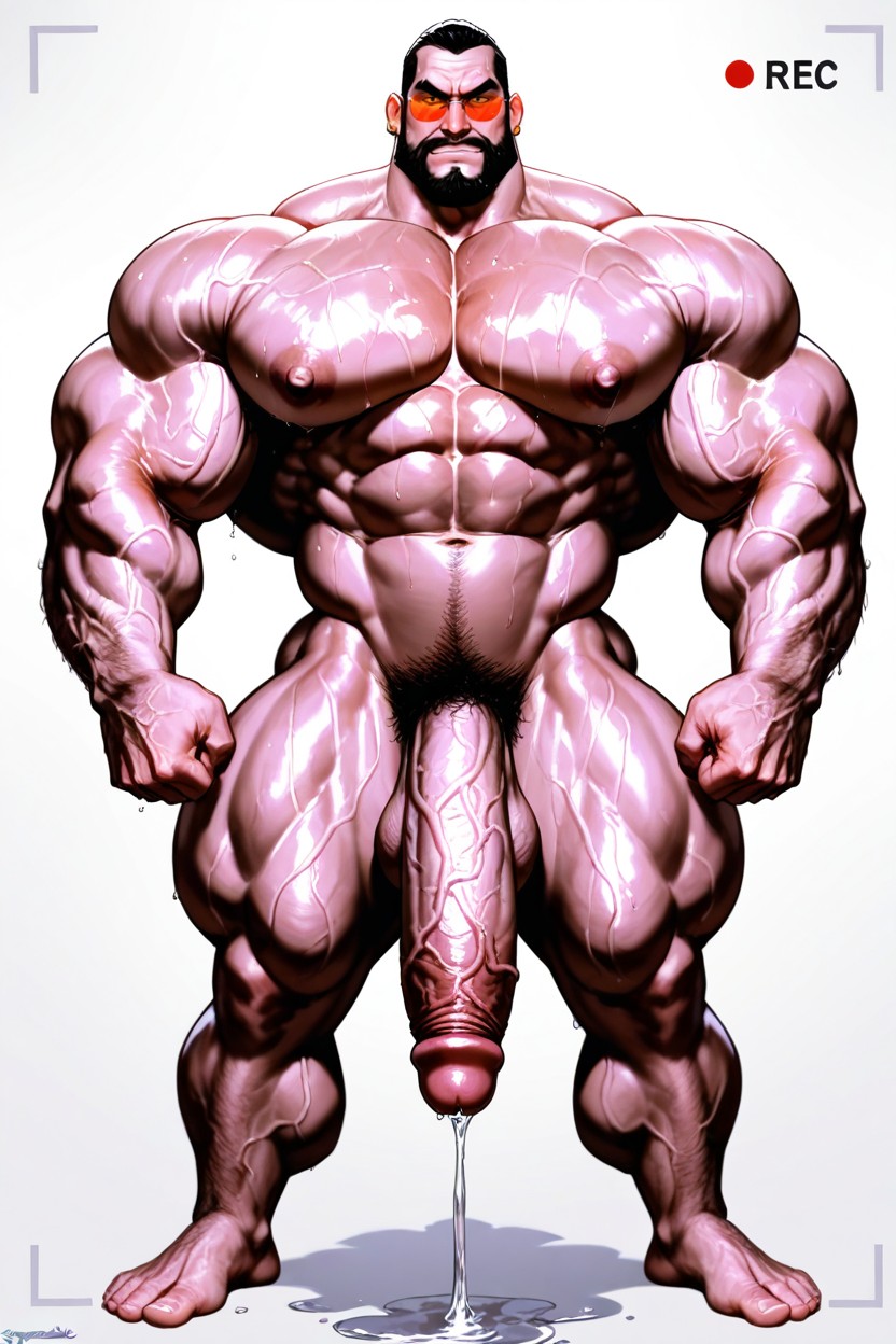 Broad Chin, Oiled Skin, Muscular Legs AI Gay Porn