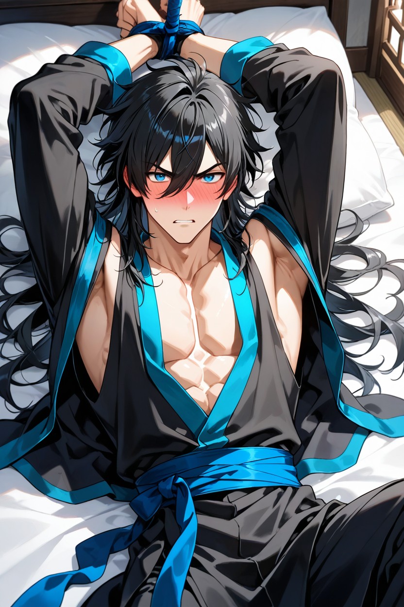 Anime Like Hair Style, Arms Up, Swordplay Costume AI Gay Porn