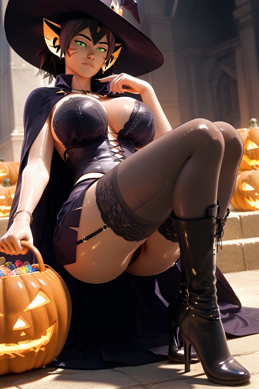Boots, Stockings, Witch Hentai AI Porn