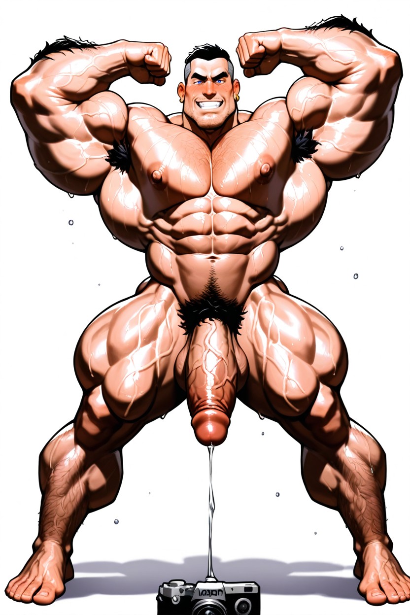 Muscular Legs, Big Ass, Large Pecs AI Gay Porn