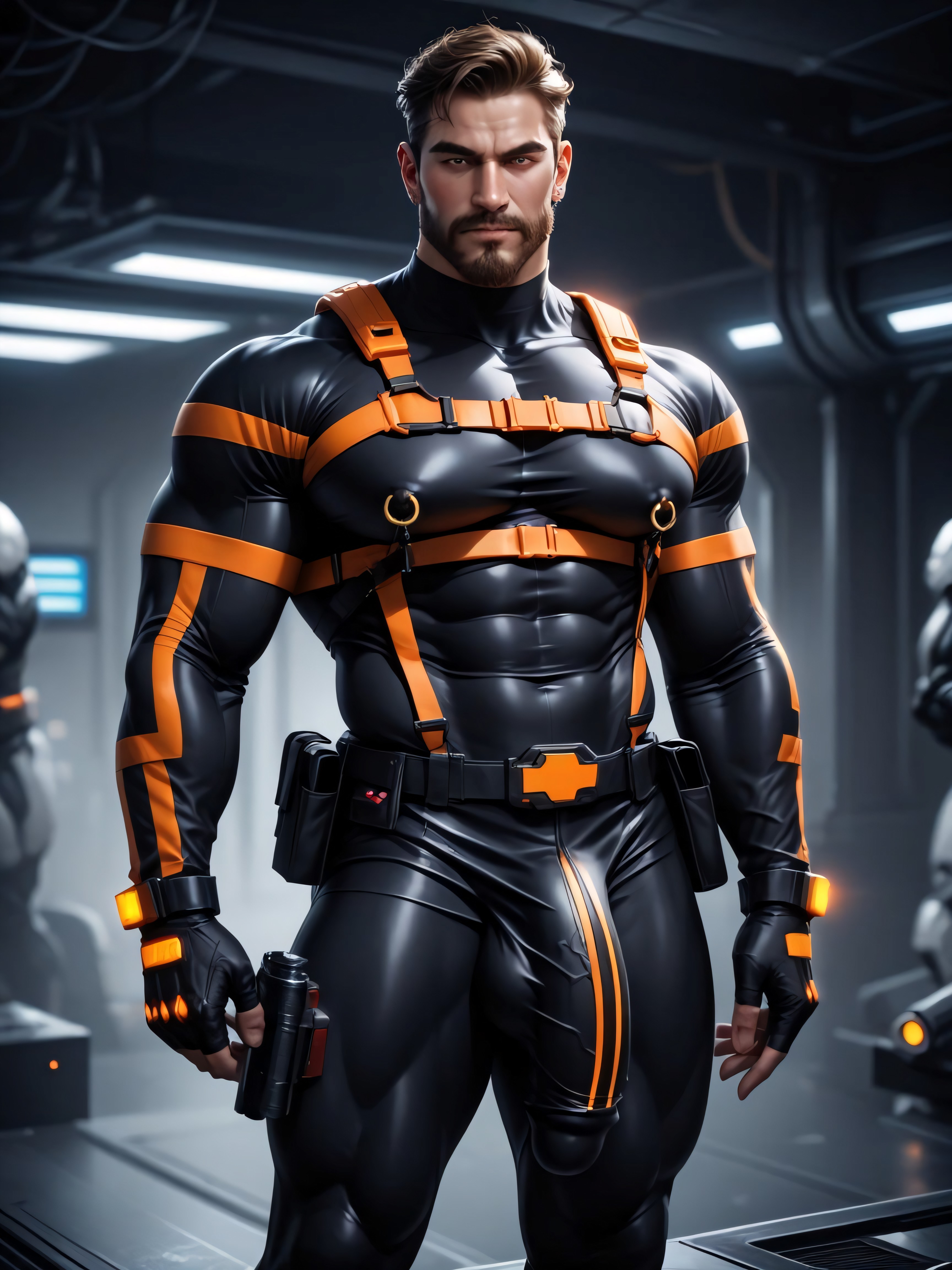 Octane Render, Gay, Model Pose AI Gay Porn