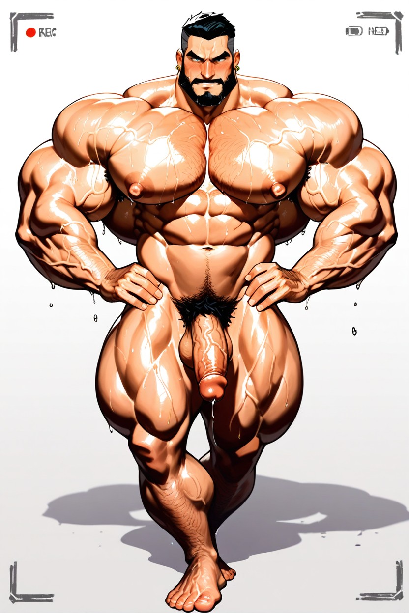 Legs Up, Full Body, Oversized Muscles AI Gay Porn