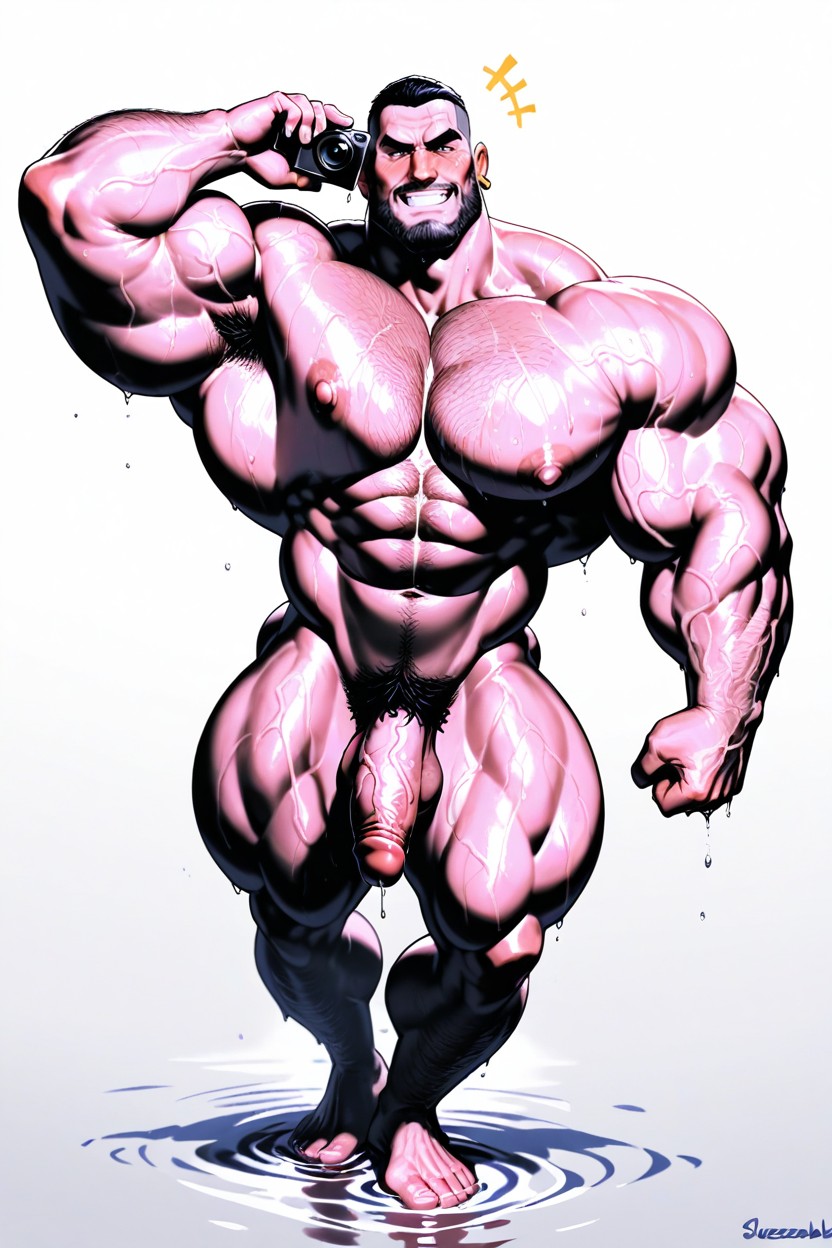 Shaved Body, Front View, Strong Lines AI Gay Porn
