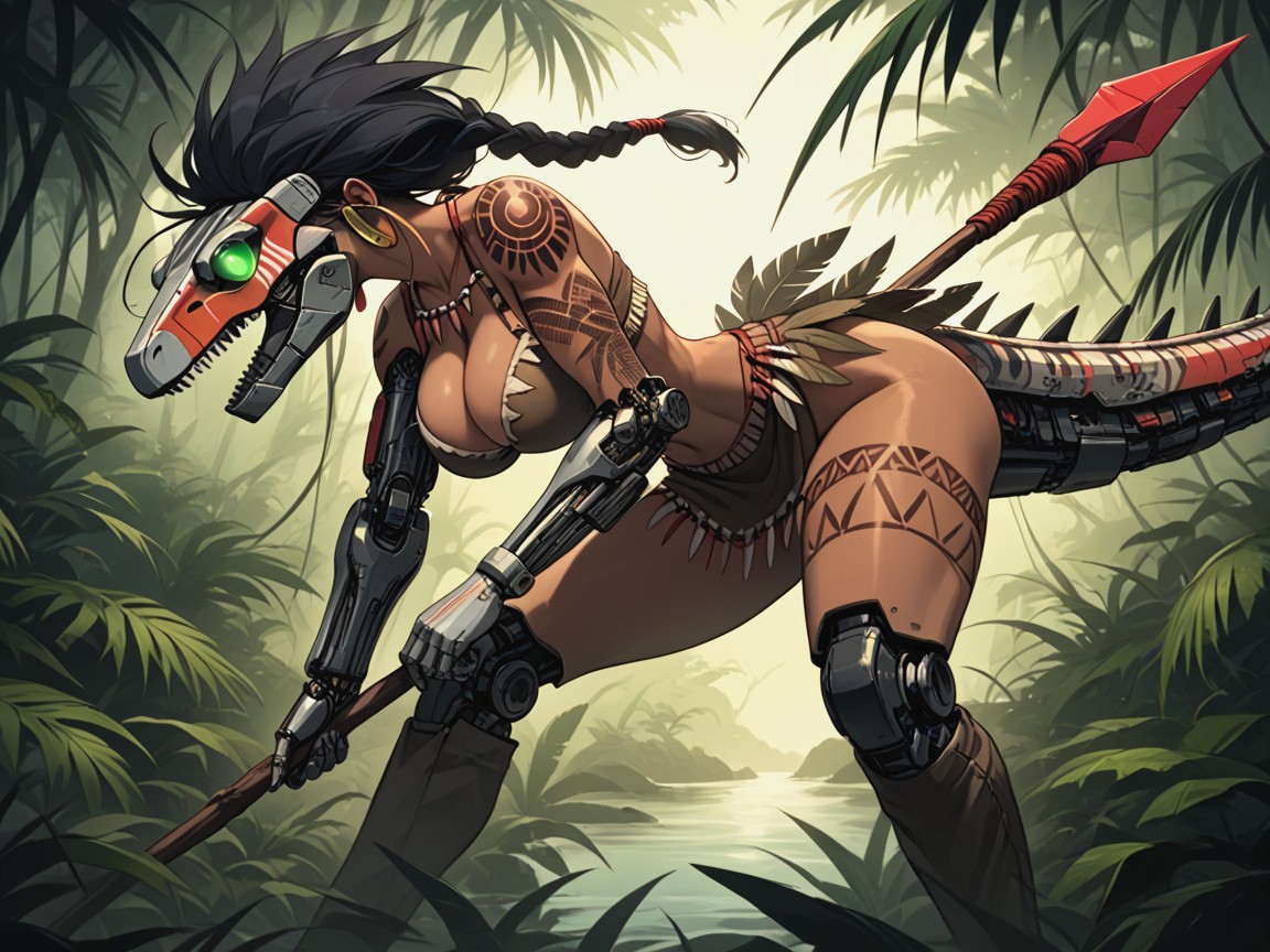 Seductive, Tan Skin, Dusk AI Porn