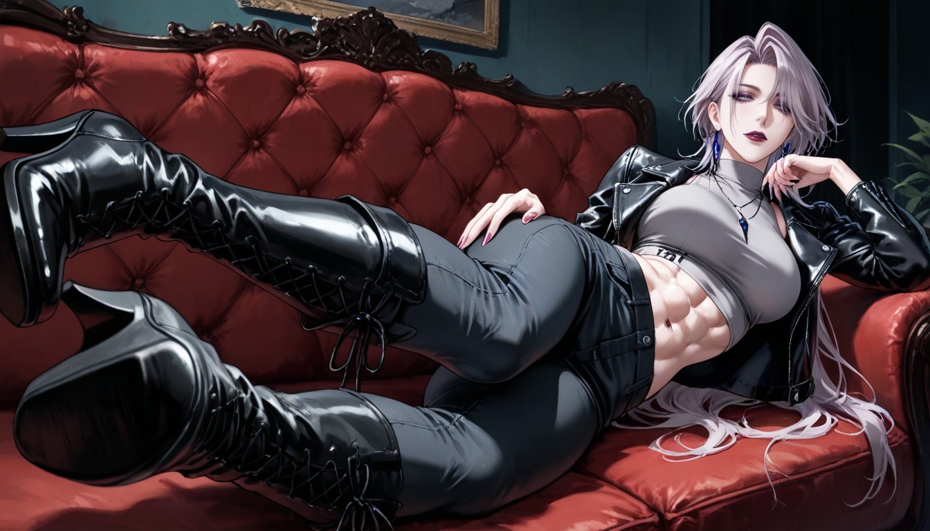Feet Focus, Make Up, Detailed Face Hentai AI Porn