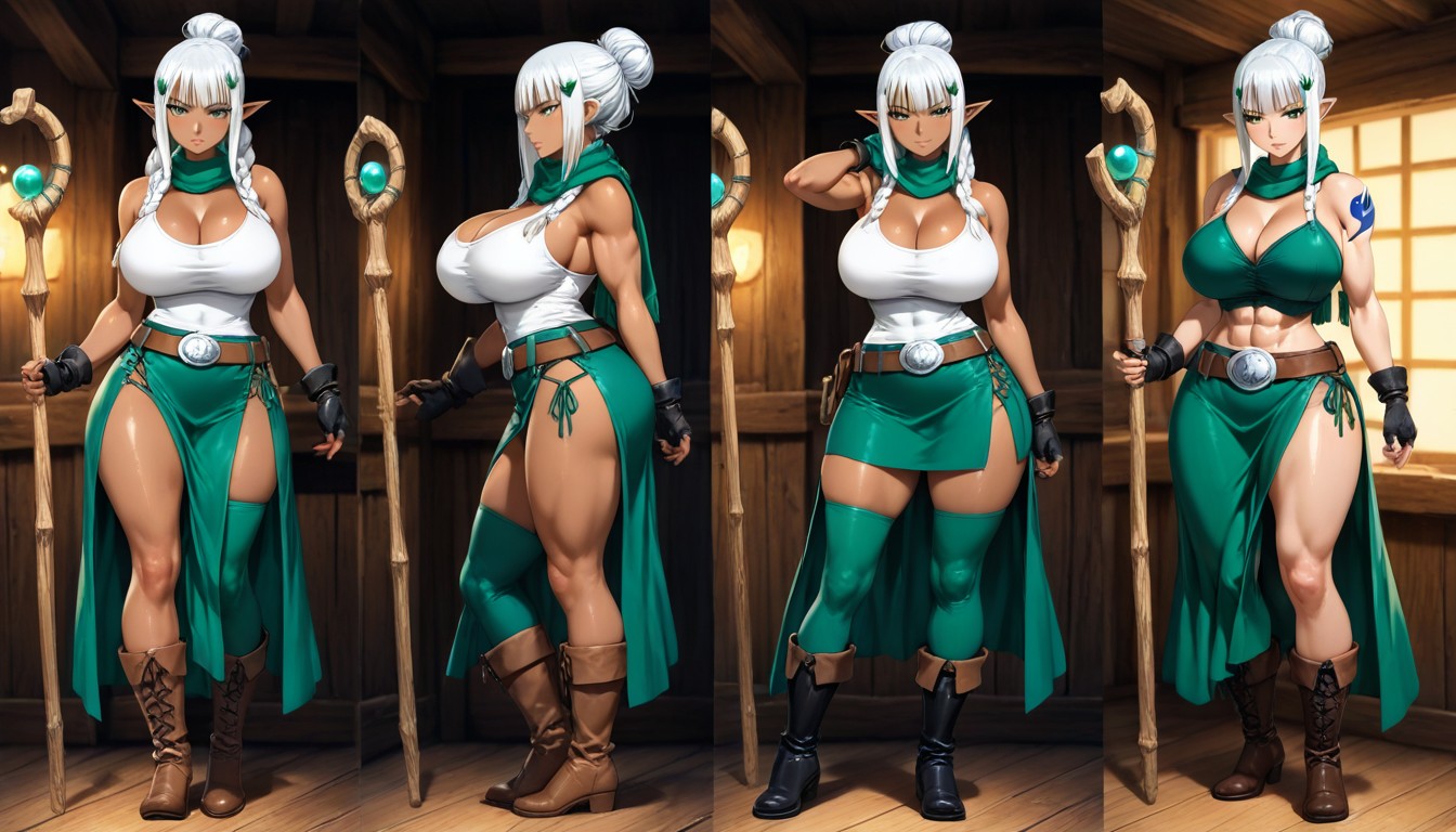 Dark Elf Female, African, Milf Hentai AI Porn