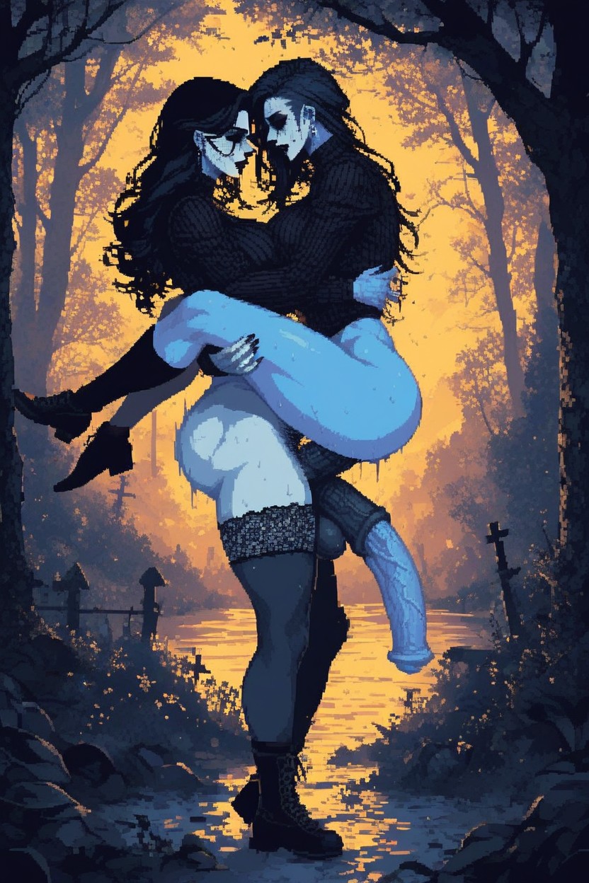 Women, Pony Cock, The Female Is Facing Away From The Futa Shemale AI Porn