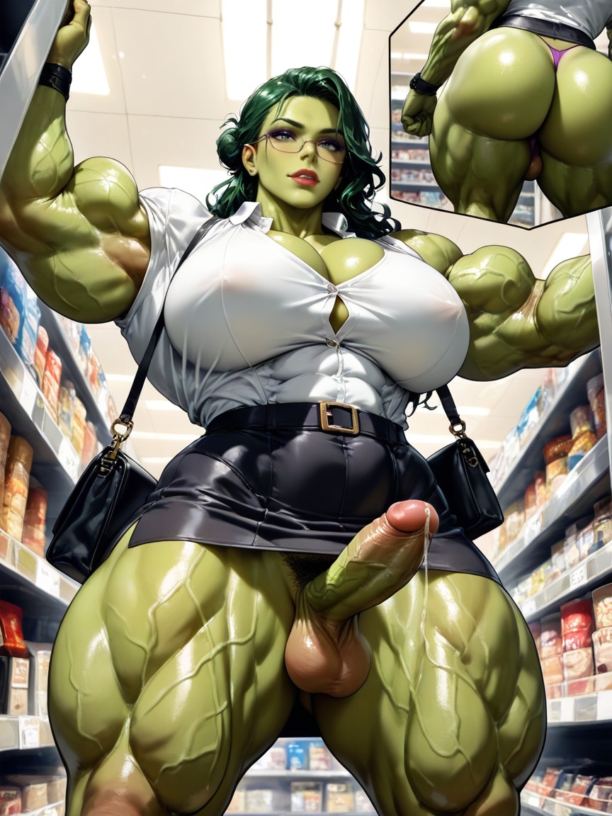 Realstic, Muscular Veins, G-string Hentai AI Porn