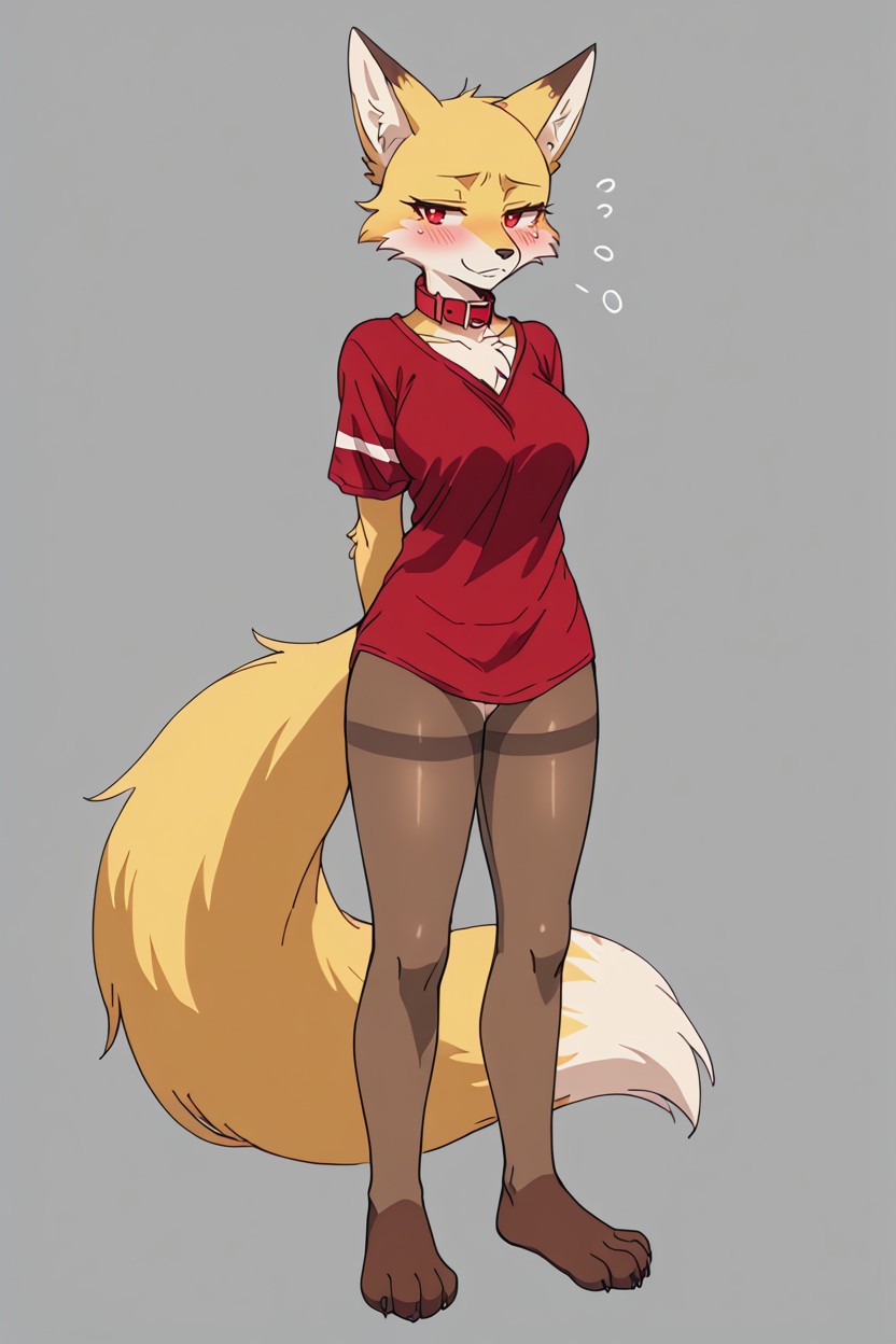 Collar, Virgin, Female Fox Furry AI Porn
