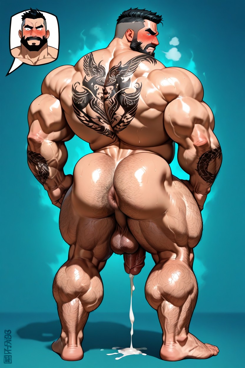 Hairy Abs, Hyper Pubes, Hairy Everywhere AI Gay Porn