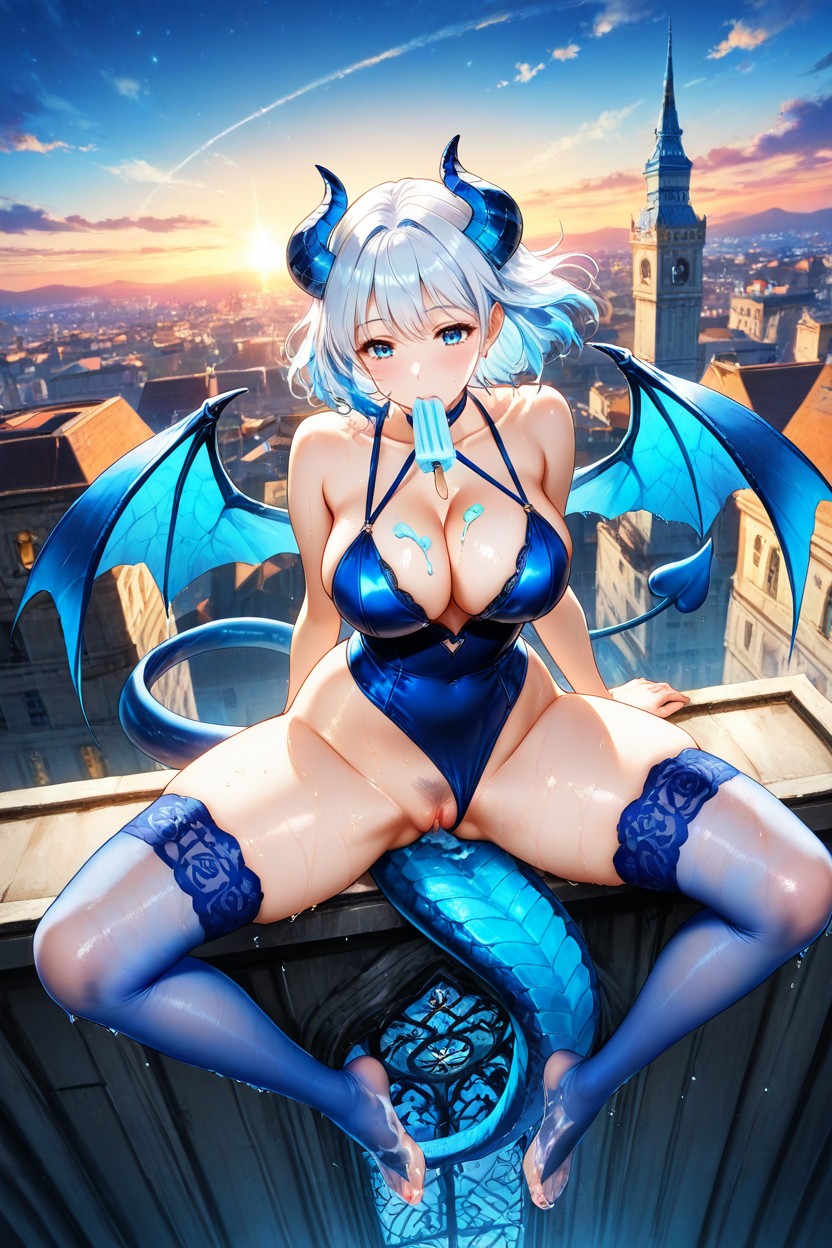 Wet Feet, Thong, Pubes Hentai AI Porn