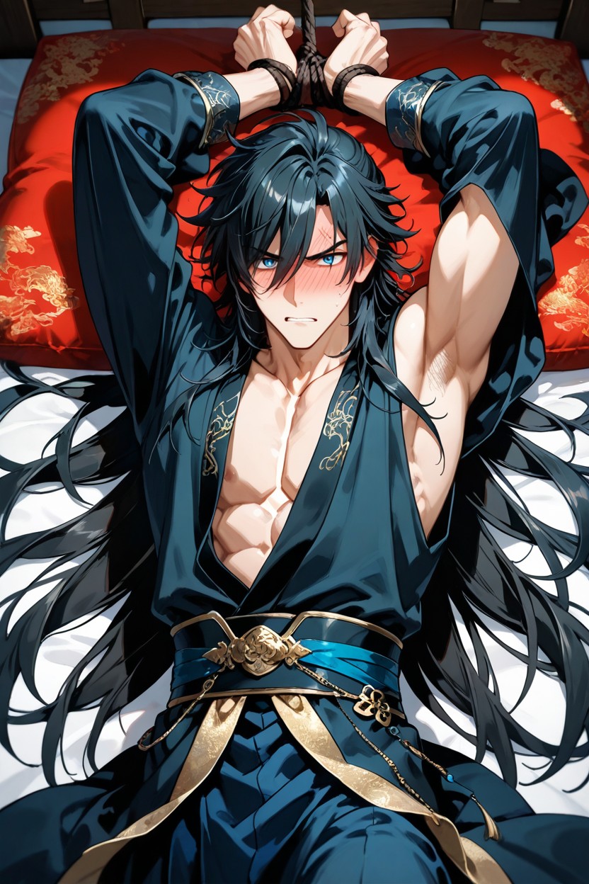 18+, Arms Up, The Shirt Is Designed With Many Layers AI Gay Porn