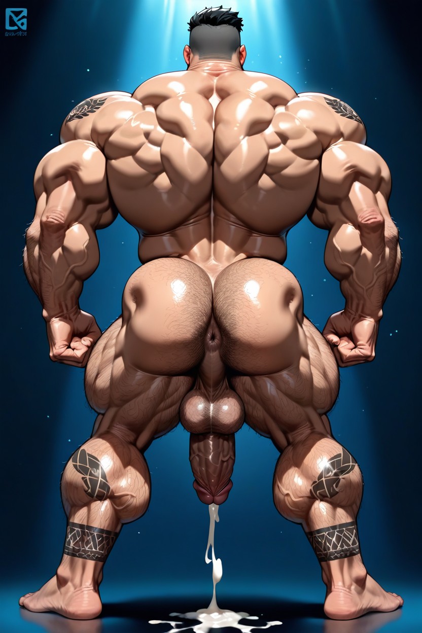 Macho, Bodybuilder, Medium AI Gay Porn