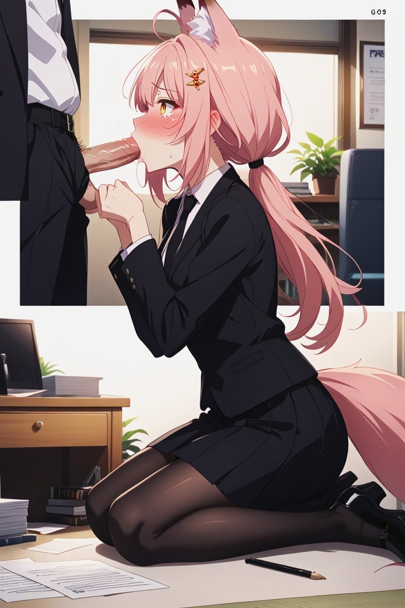 Black Suit, Full Body, Pussy Close Up Hentai AI Porn
