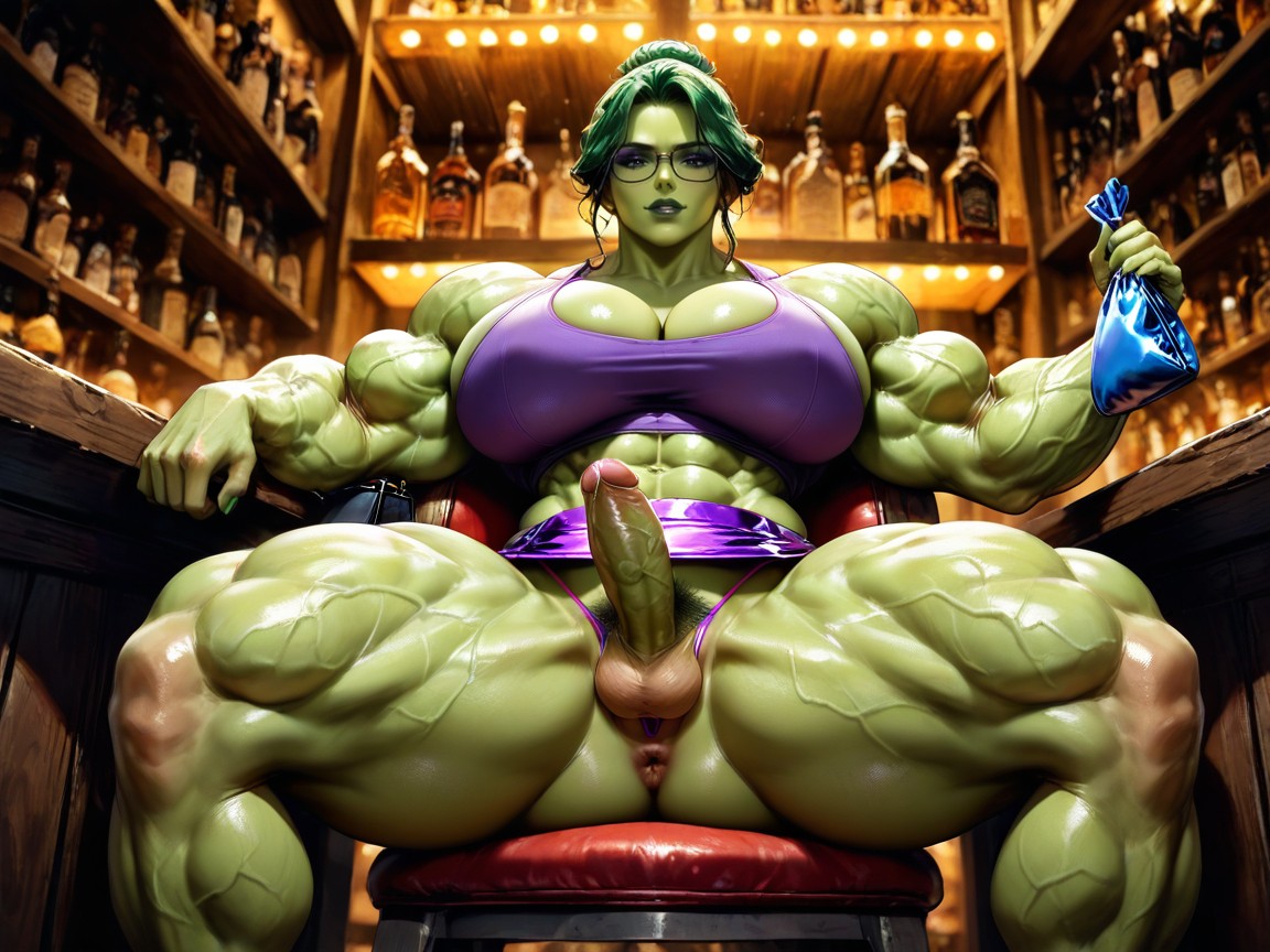 Milf, G-string, Massive Muscle Delts Hentai AI Porn