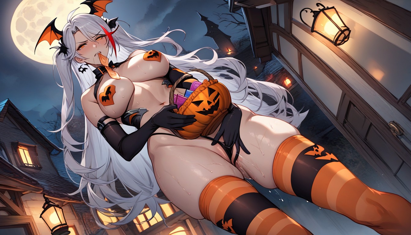 Prinz Eugen From Azur Lane, Drooling, Really Close Up Hentai AI Porn