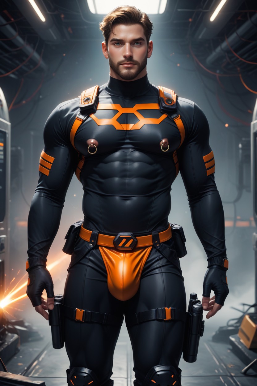 Gay, Muscle Daddy Physique, 25+ AI Gay Porn