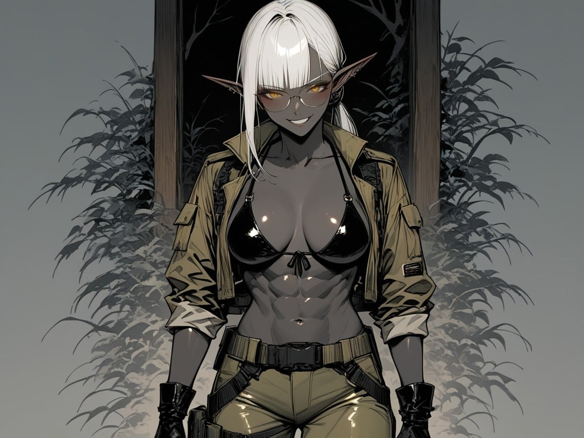 Black Gloves, Only Woman, Dark Elves Hentai AI Porn