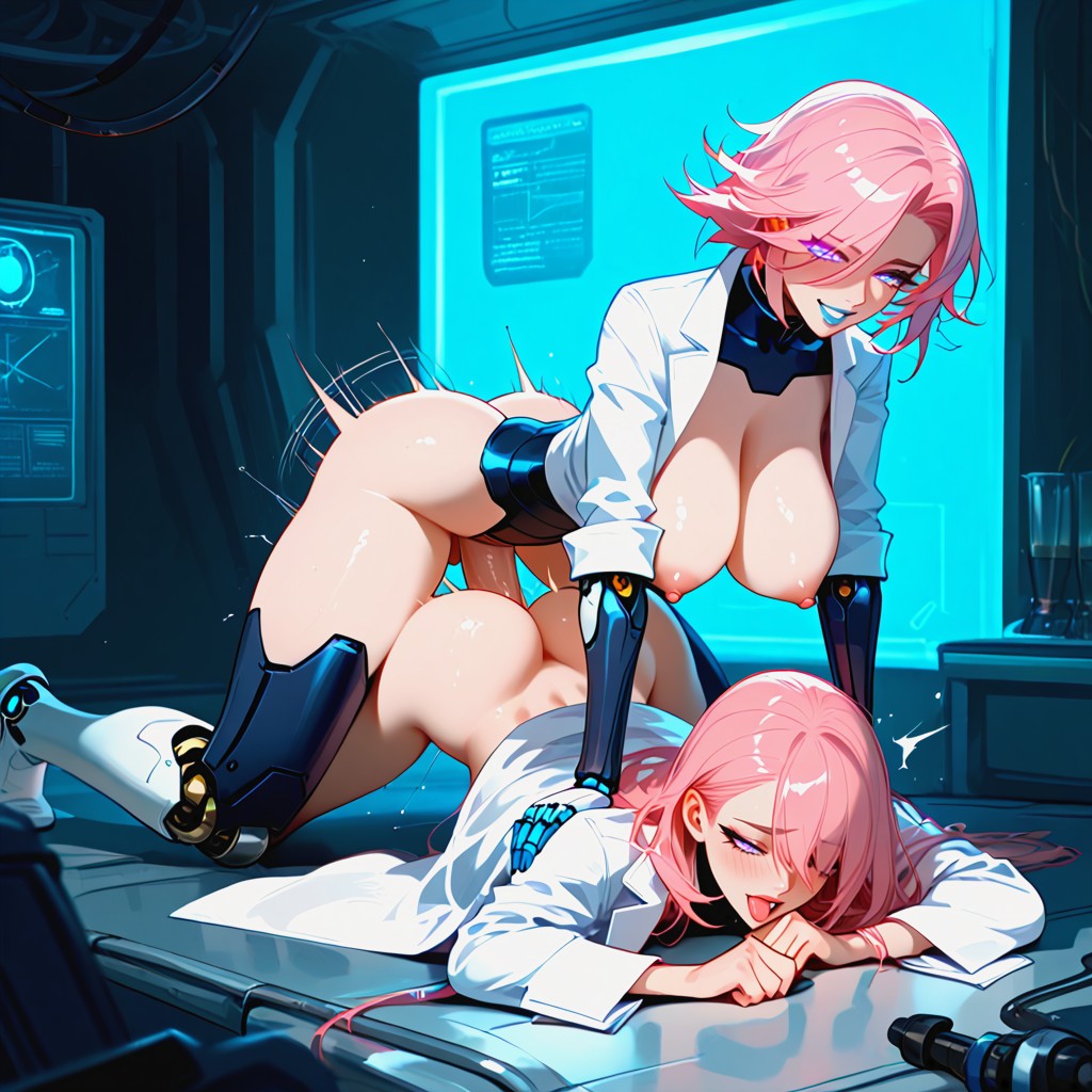 18+, Lab Coat, Bent Over Hentai AI Porn
