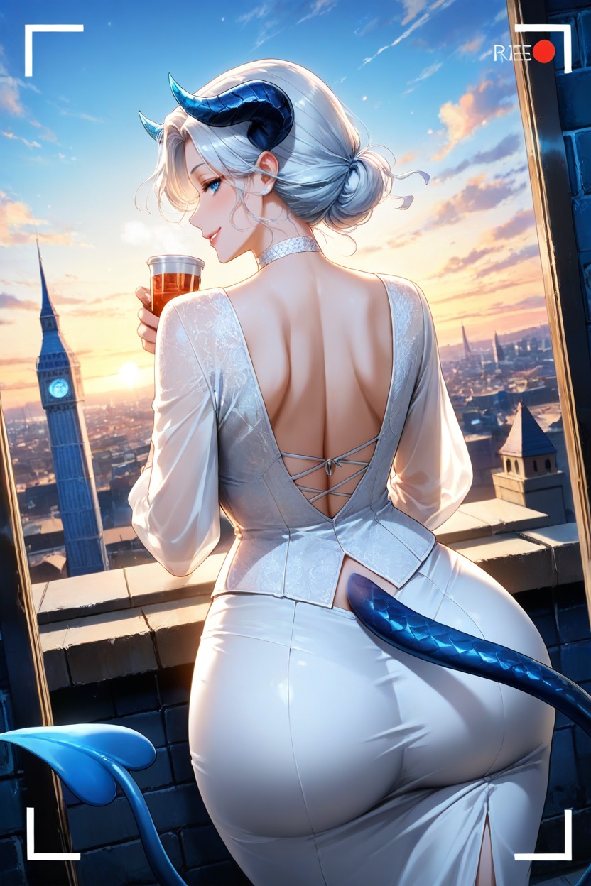 Blue Necklace, Big Scales, Succubus Hentai AI Porn