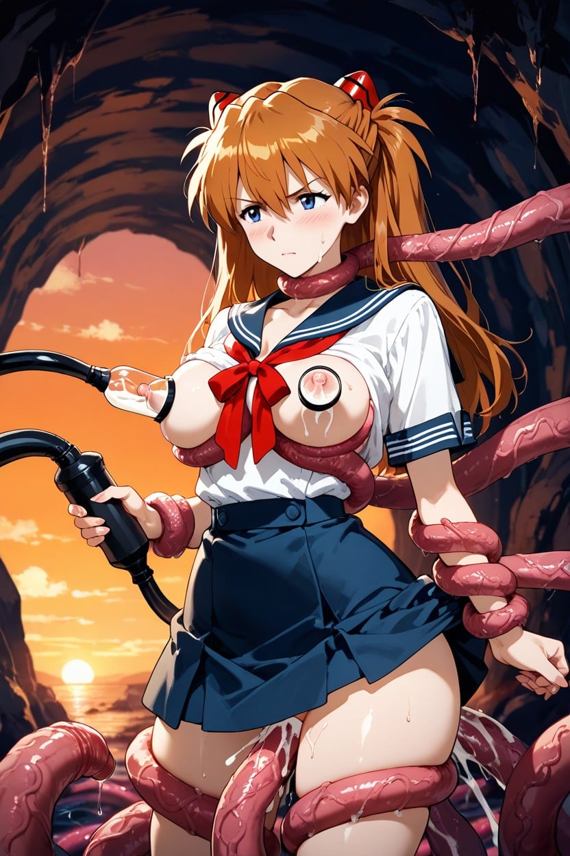 Medium Ass, Perfect Composition, Tentacles Grabbing Breast Hentai AI Porn