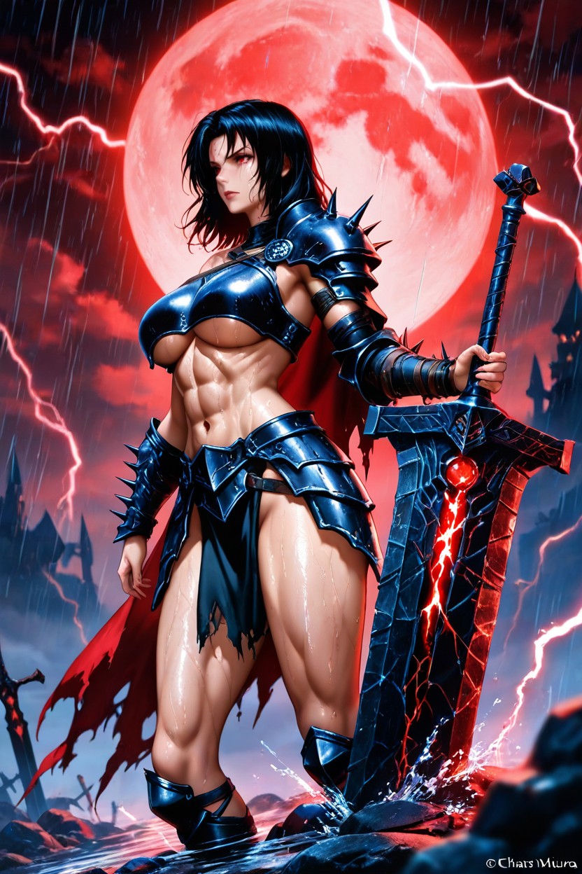 Fit, Black Spiked Armor, Ultra-detailed Textures Hentai AI Porn