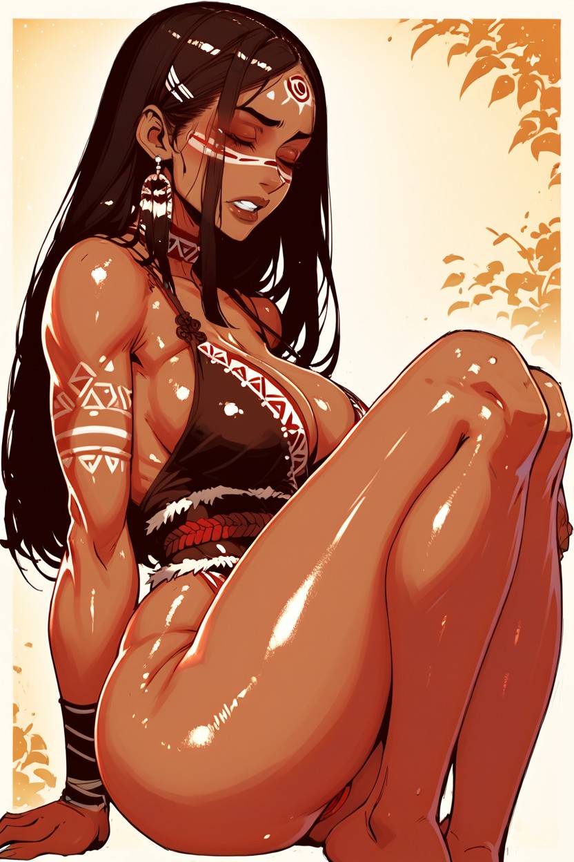 Tribal Hair Beads, She Is Getting Fucked By A Man, Tribal Hair Style Hentai AI Porn