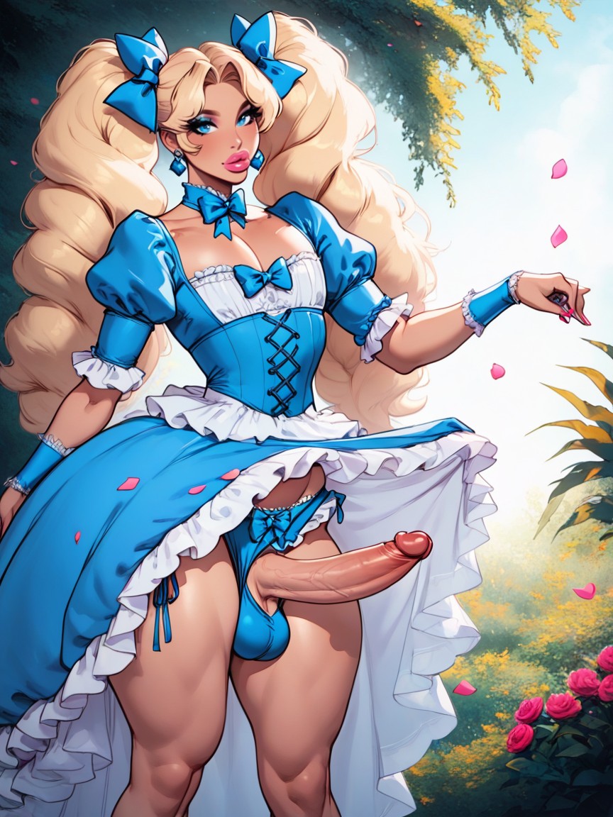 Cutestsissy, Frilly Blue Outfit, Puffy Sleeves Porno IA transsexuelle