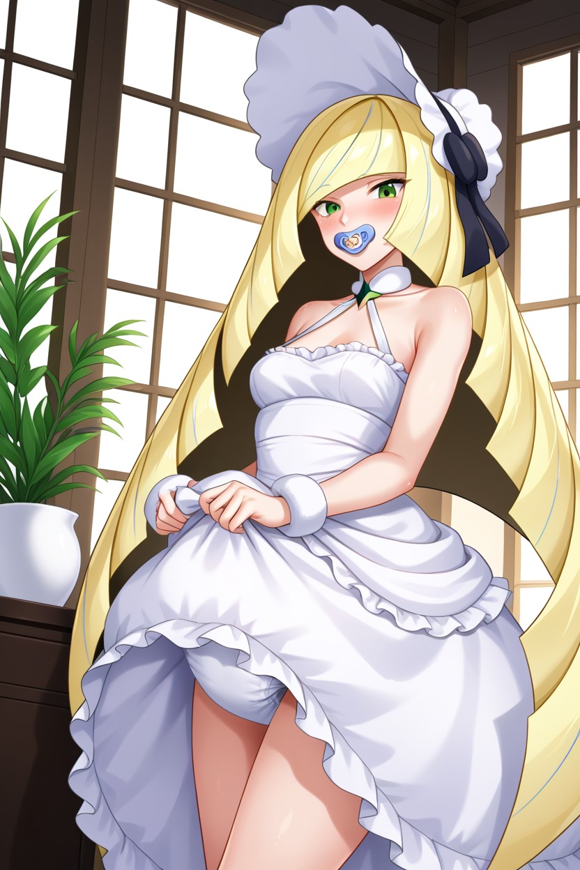 Massive Pacifier, Frilly Dress, Pacifier AI Porn