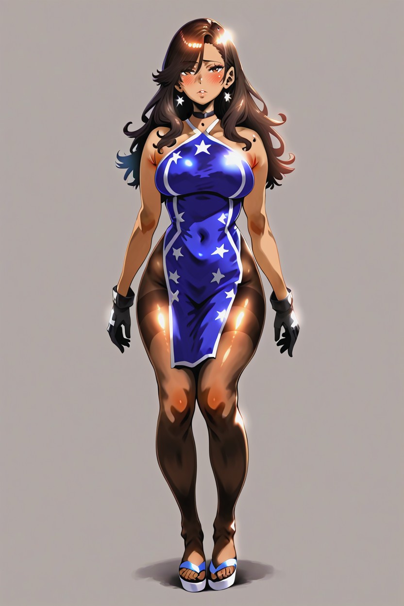 Tanned Skin, Skinny, Medium Boobs AI Porn