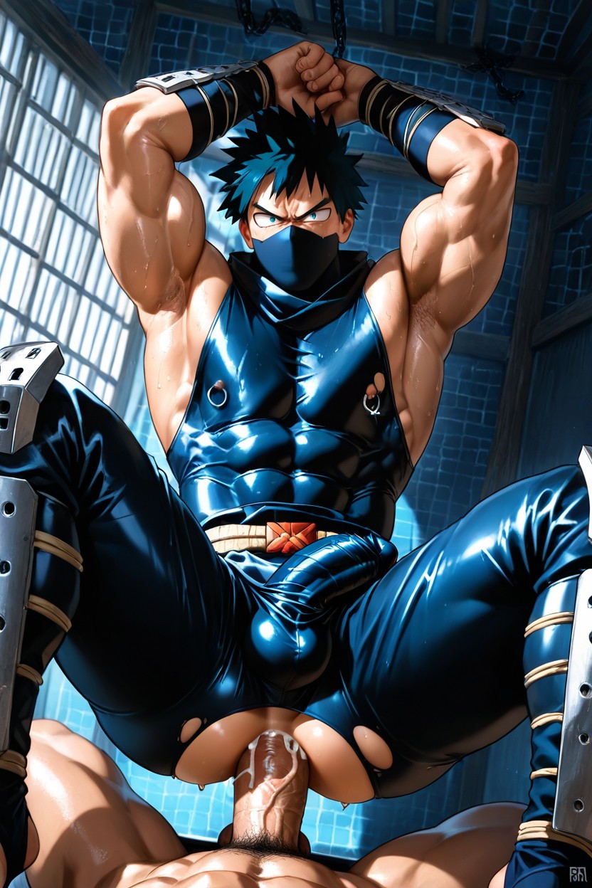 Nipple Rings, Great Detail, Very Hair AI Gay Porn