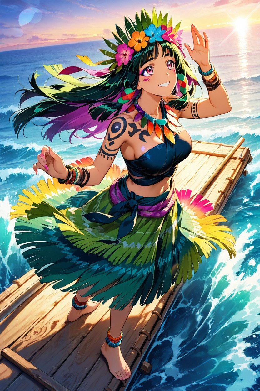 Side View, Looking Ahead, Bare Feet Hentai AI Porn