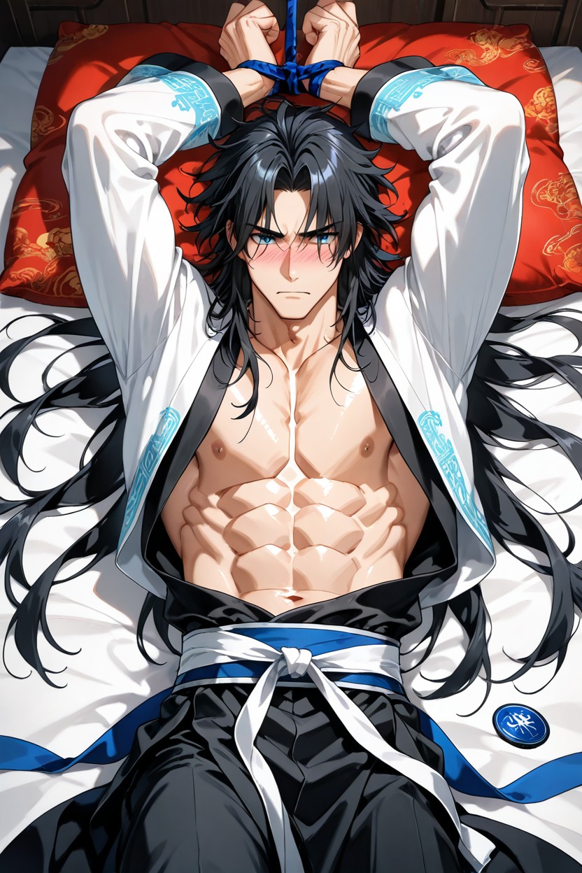 Swordplay Costume, The Shirt Is Designed With Many Layers, Medieval AI Gay Porn
