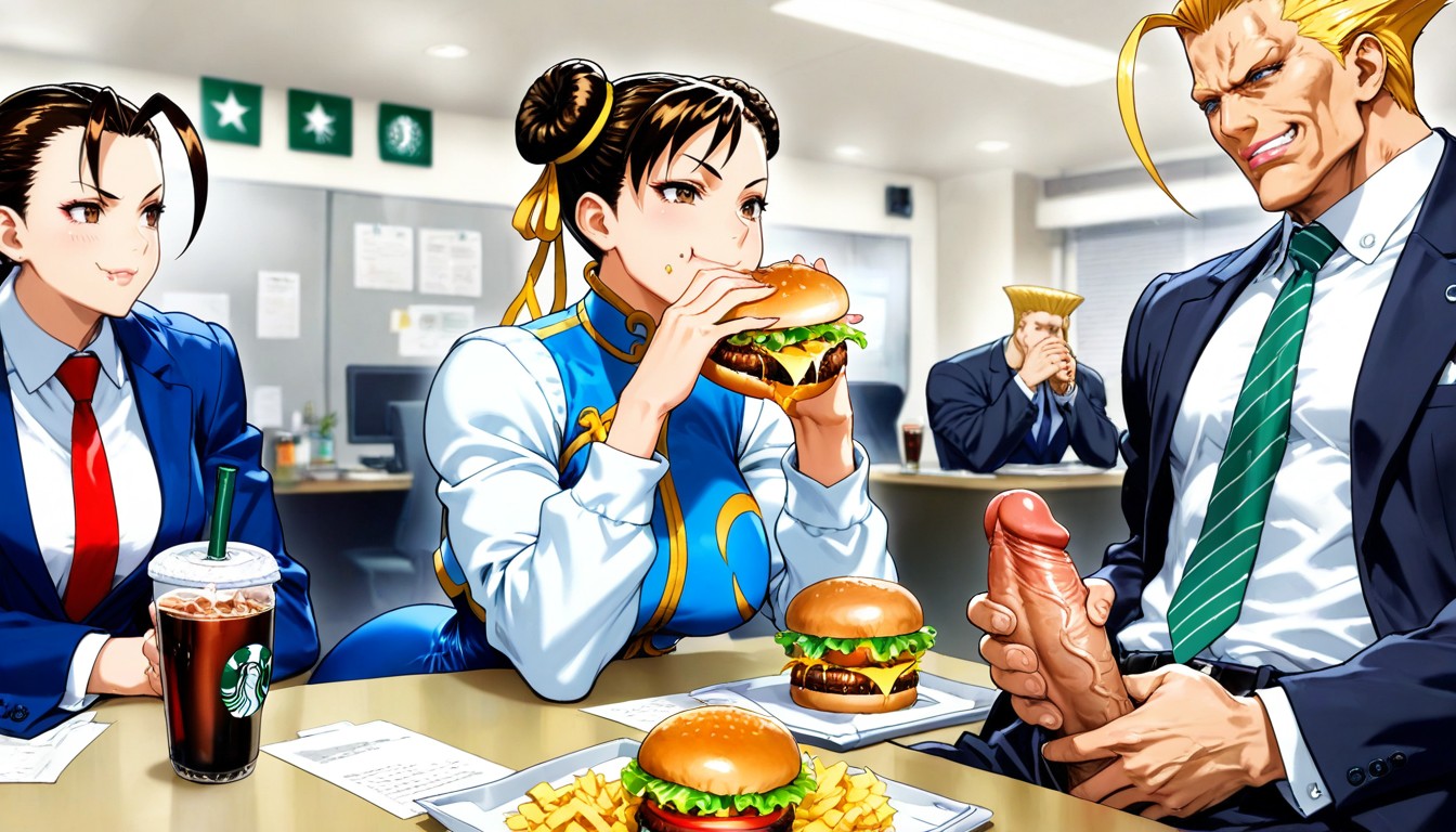 Beverage, Around Table, Male Hentai AI Porn