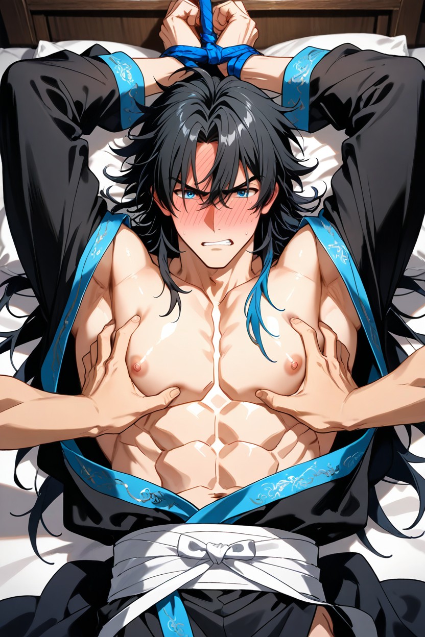 18+, Black Hair, Fit AI Gay Porn