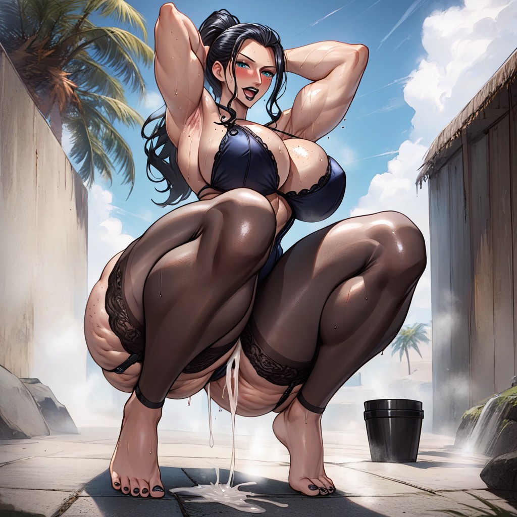 Freckles On The Breasts, Fitness Body, Sweat Dripping From The Armpits Hentai AI Porn