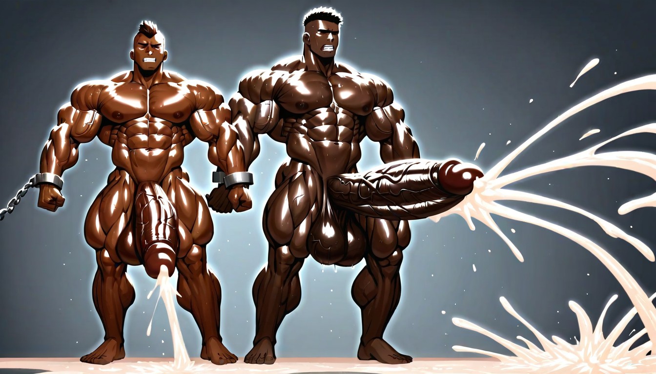African, No Women, Erecting Firm Penis AI Gay Porn