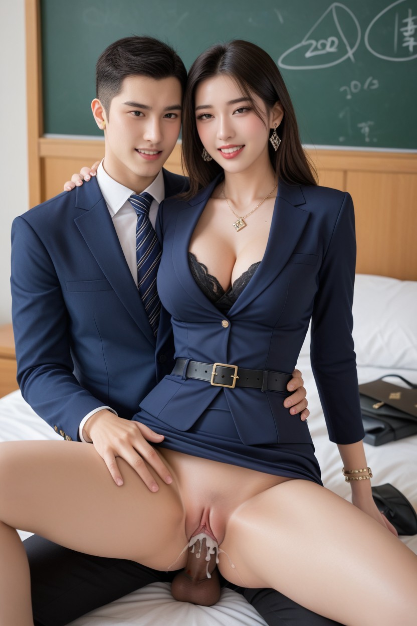 Legs Together, Precum, Man Grabbing Her Leg Porno asiático IA