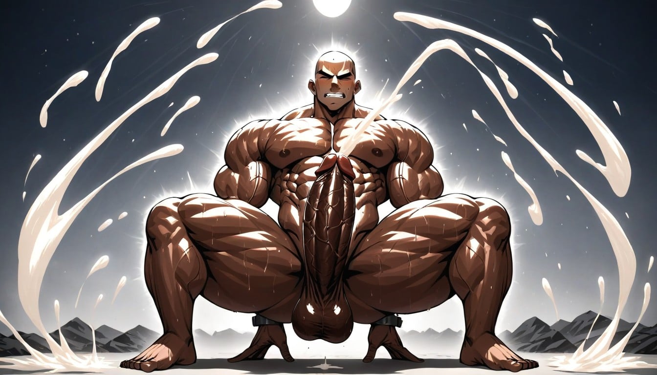 Extreme Hard Abs, Bottom Up, Ebony Skin AI Gay Porn