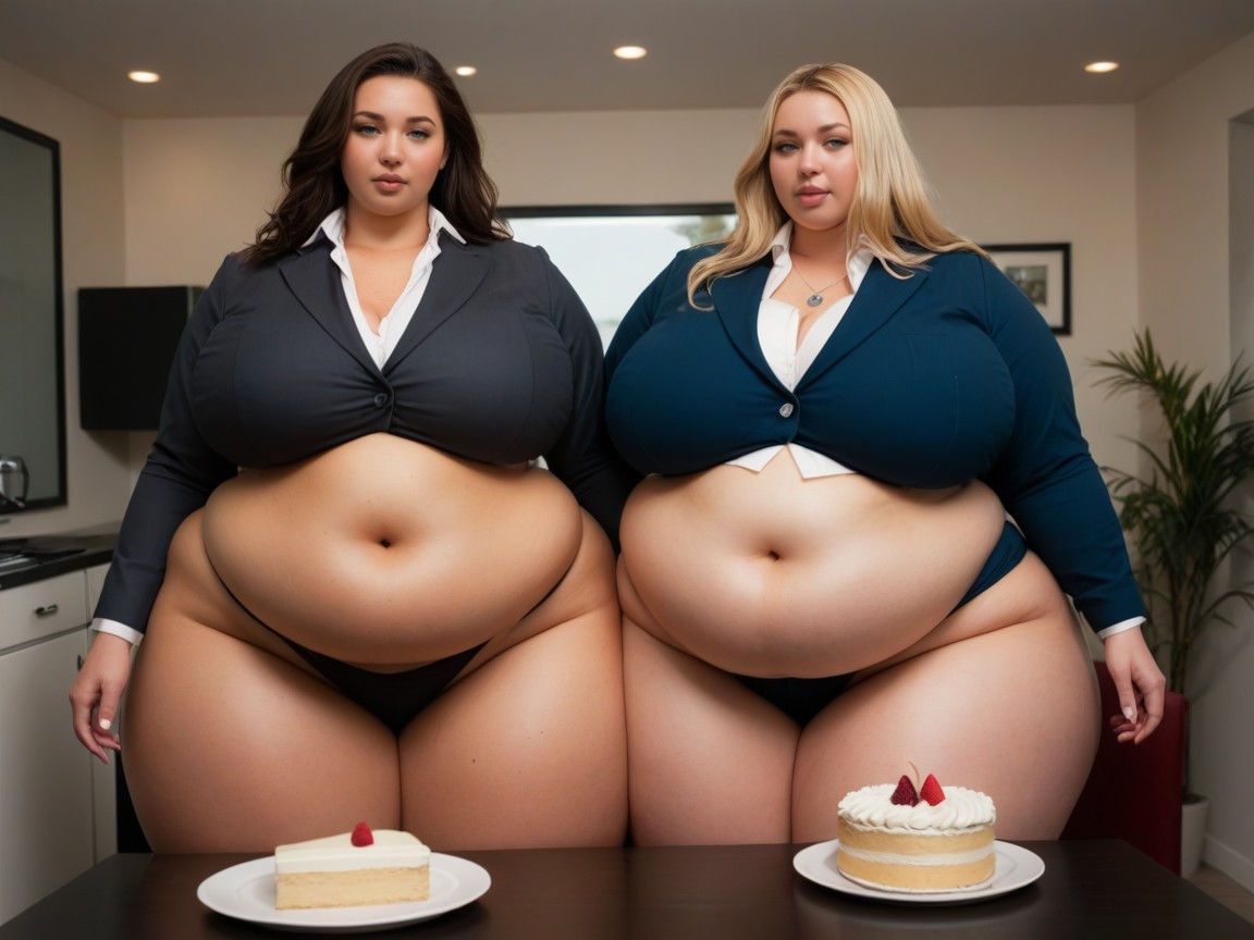 Thick Thighs, Too Fat To Move, Massive Hyper Fat Butt AI Porn