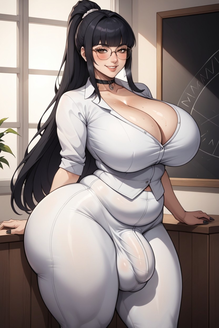 Pelvic Crease, Gigantic Flaccid Bulge, Love Handles Shemale AI Porn