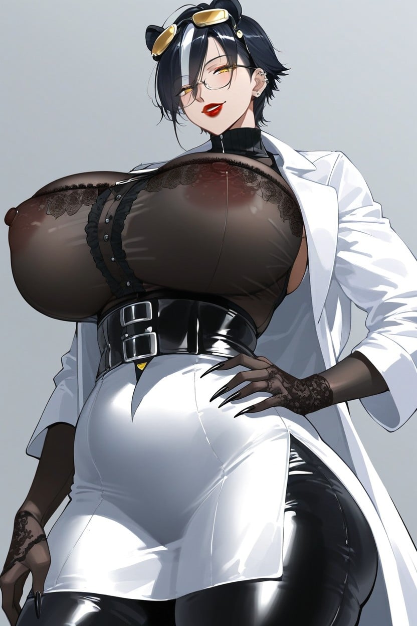 Detailed Face, Lab Coat, Leather Gloves Hentai AI Porn