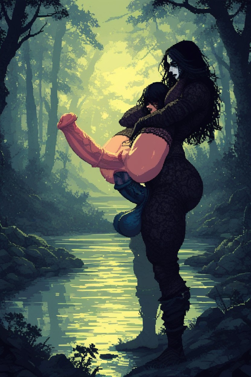 Forest, Both Have Large Breast's, Night Shemale AI Porn