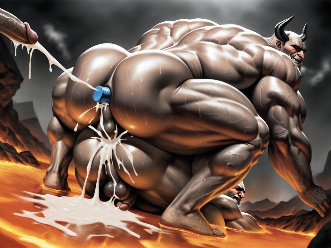 Huge Chest, Massive Muscles, Cock And Balls AI Gay Porn