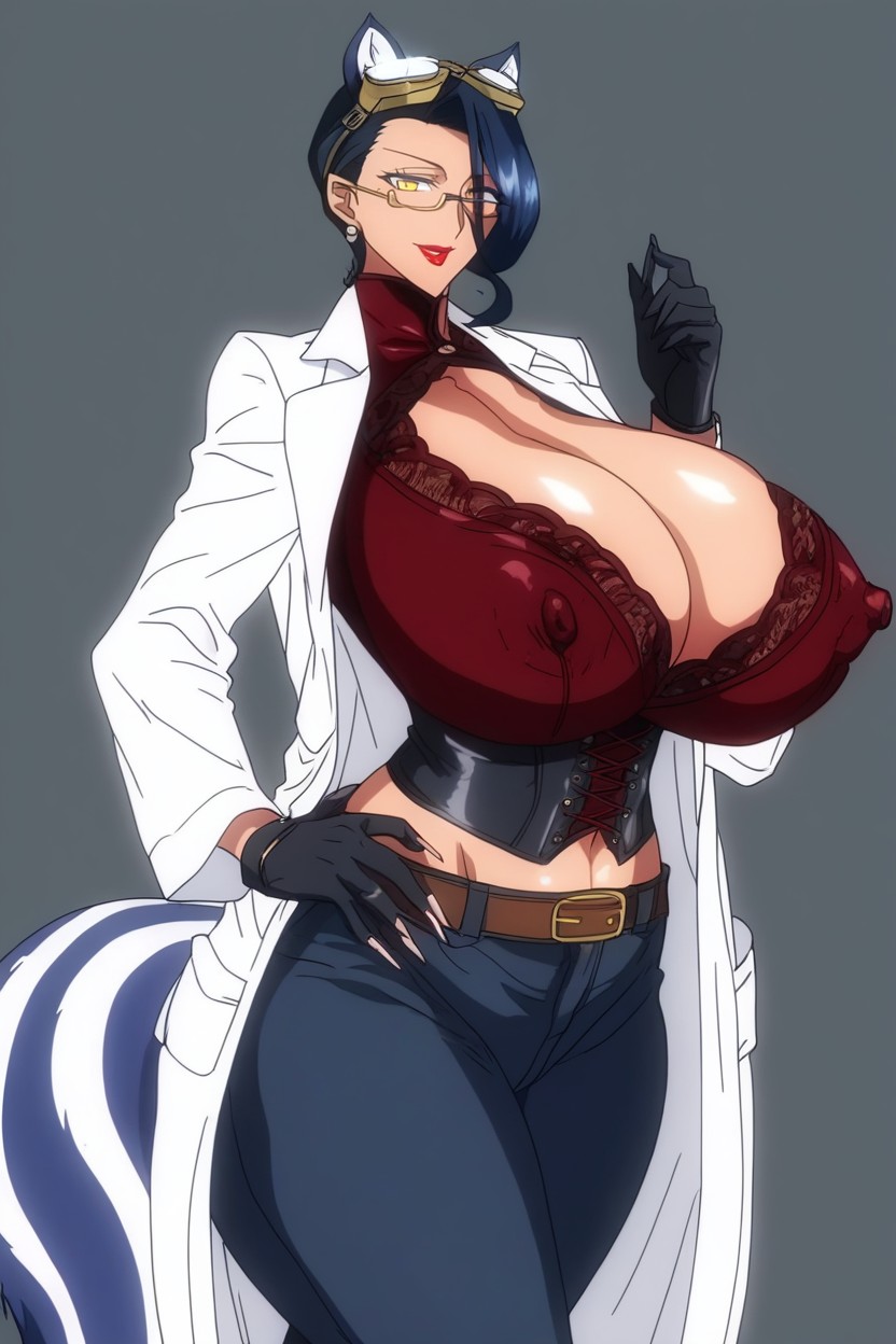 Black Hair, Lace Top, Sharp Nails Hentai AI Porn