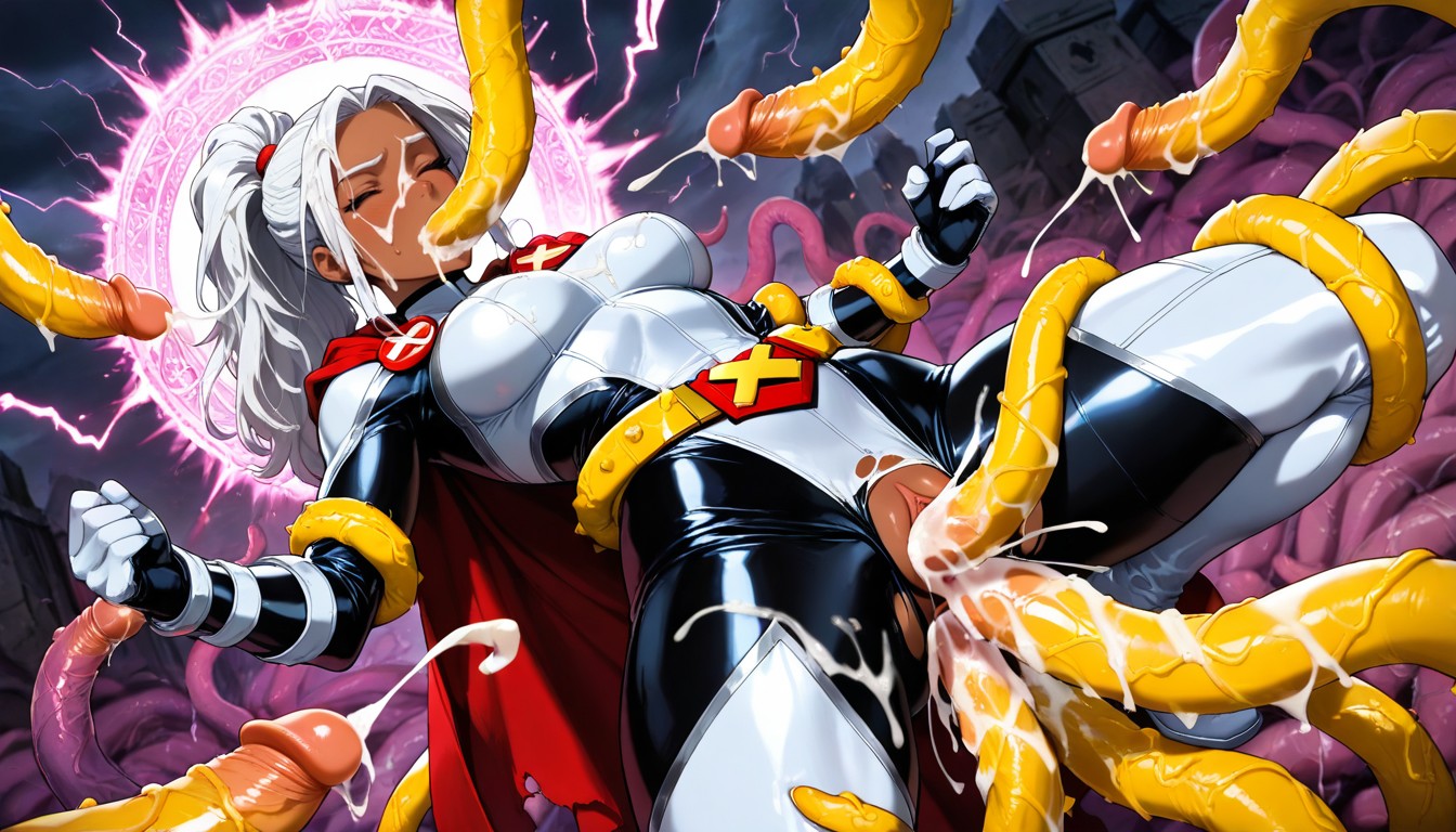 Cum On Face, Long Knee High Boots, Spiked Tentacles Hentai AI Porn