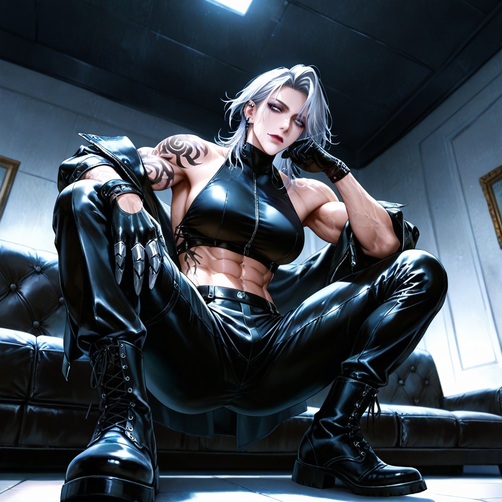 Beautiful Details, View From Below, Naked Thick Male Hentai AI Porn