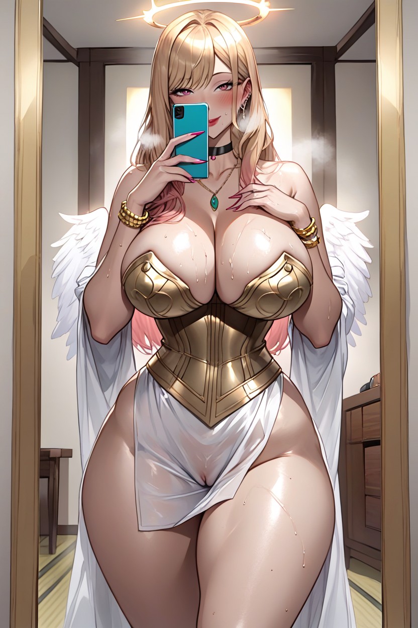 Wet Breasts, Voluptuous, Selfie Hentai AI Porn