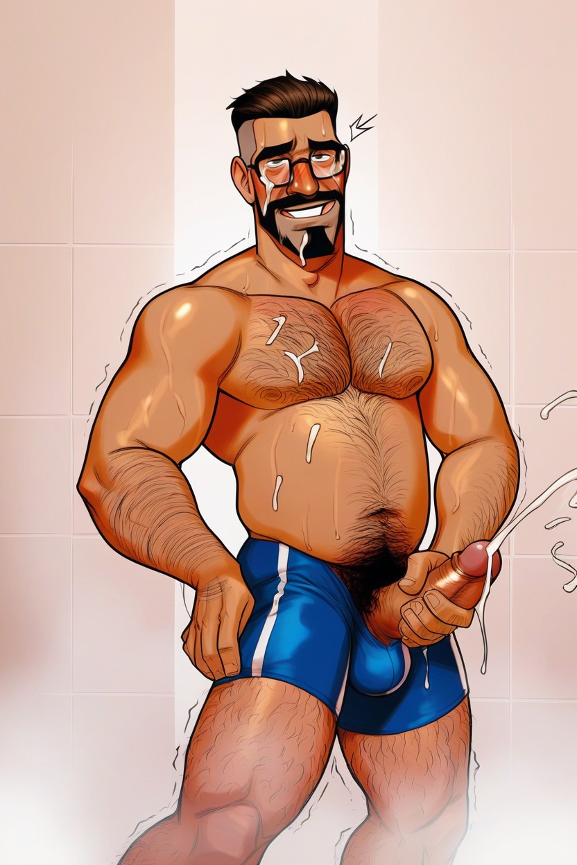 Thick, Sweaty, Rear View AI Gay Porn