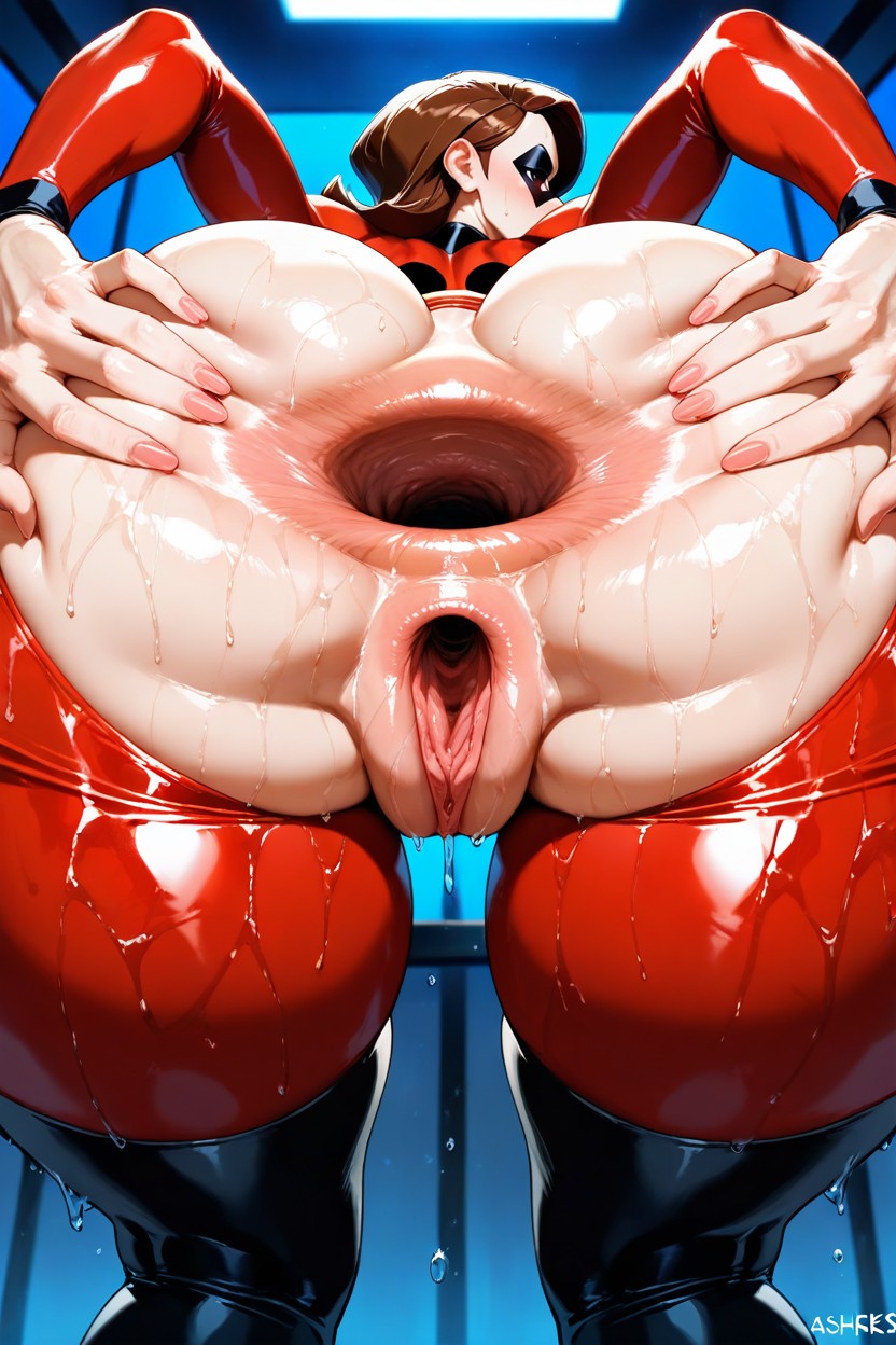 Asshole Extremely Gaped, Ass Frame, Red Anus Hentai AI Porn